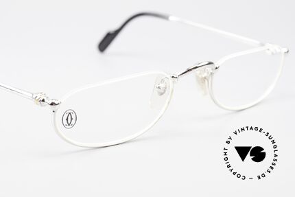 Cartier Demi Lune 2000 - M Ovale Luxus Lesebrille Platin, KEINE RETRO Cartier Brille; ein Original von 2000!, Passend für Herren und Damen