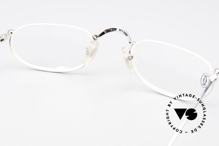 Cartier Demi Lune 2000 - M Ovale Luxus Lesebrille Platin, edle Lesebrille für Damen und Herren gleichermaßen, Passend für Herren und Damen