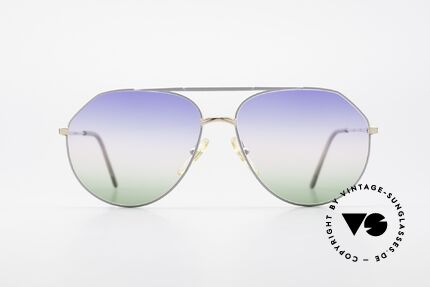 Casanova 6052 Titanium Aviator Sonnenbrille, Titanium-Fassung & vergoldeter Brücke / Scharnieren, Passend für Herren und Damen