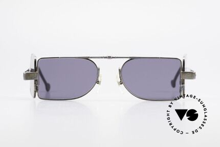 L.A. Eyeworks FONTANA 401 Seitenblenden Steampunk Brille, minimalistische Konstruktion geometrischer Formen, Passend für Herren und Damen