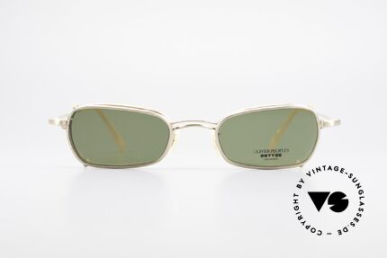 Oliver Peoples OP585 90er Vintage Brille Mit Clip On, 1986 gegründet & vom Esprit Los Angeles beeinflusst, Passend für Herren und Damen