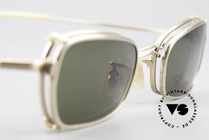 Oliver Peoples OP585 90er Vintage Brille Mit Clip On, KEINE Retromode, sondern ein 25 Jahre altes Original, Passend für Herren und Damen