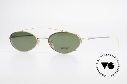 Oliver Peoples OP599 Ovale Vintage Brille Mit Clip, vintage Oliver Peoples Designerbrille der späten 90er, Passend für Herren und Damen