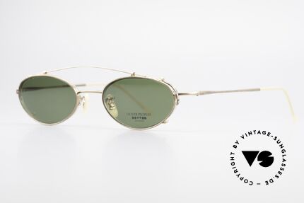 Oliver Peoples OP599 Ovale Vintage Brille Mit Clip, zeitlos, schlicht, elegant (mit passendem Sonnen-Clip), Passend für Herren und Damen