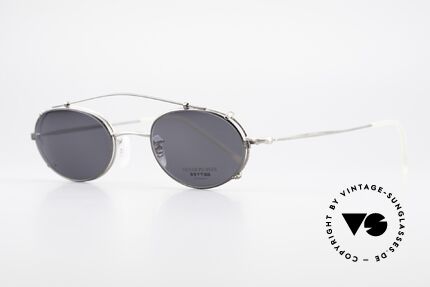 Oliver Peoples OP587 Vintage Brille Oval Mit Clip, zeitlos, schlicht, elegant (mit passendem Sonnen-Clip), Passend für Herren und Damen