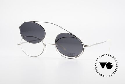 Oliver Peoples OP587 Vintage Brille Oval Mit Clip, Qualitätsfassung kann beliebig optisch verglast werden, Passend für Herren und Damen