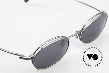 Oliver Peoples OP583 Ovale 90er Brille Mit Sun Clip, KEINE Retrobrille; sondern ein 20 Jahre altes Original, Passend für Herren