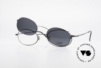 Oliver Peoples OP583 Ovale 90er Brille Mit Sun Clip, Qualitätsfassung kann beliebig optisch verglast werden, Passend für Herren
