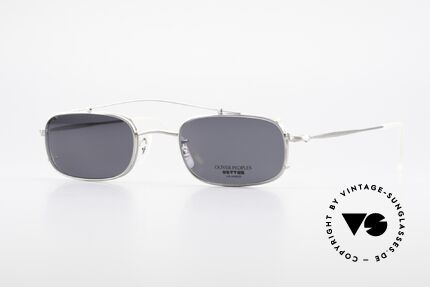 Oliver Peoples OP588 Eckige Vintage Brille Mit Clip, vintage Oliver Peoples Designerbrille der späten 90er, Passend für Herren