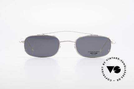 Oliver Peoples OP588 Eckige Vintage Brille Mit Clip, Luxusbrille: verkörpert den Lifestyle von Los Angeles, Passend für Herren