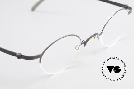 Lindberg 7005 Strip Titan Runde Titanium Brille Unisex, ungetragenes Designerstück + orig. Lindberg Magnet-Etui, Passend für Herren und Damen