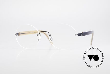 Lindberg 2111 Strip Titan Randlose Titanium Brille Rund Details