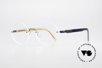 Lindberg 2111 Strip Titan Randlose Titanium Brille Rund, so zeitlos, stilvoll und innovativ = Prädikat "VINTAGE", Passend für Herren und Damen