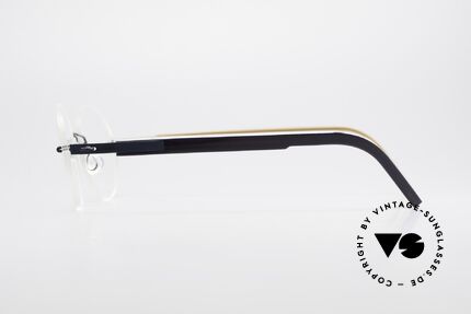 Lindberg 2111 Strip Titan Randlose Titanium Brille Rund, sehr flexibel & elastisch (Glasform ist ggf. veränderbar), Passend für Herren und Damen