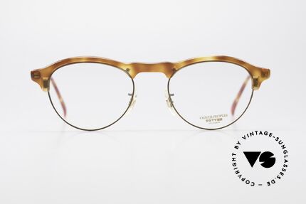 Oliver Peoples OP24 Rare 80er Designer Brille, Brillendesign inspiriert vom 20er Art Deco Jahrzehnt, Passend für Herren und Damen