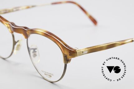 Oliver Peoples OP24 Rare 80er Designer Brille, erstklassige Kombination / Verarbeitung d. Materialien, Passend für Herren und Damen