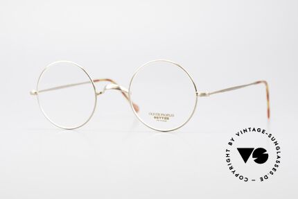 Oliver Peoples OP84BG Kleine Designer Brille Rund, vintage Oliver Peoples Designerbrille der späten 90er, Passend für Herren und Damen