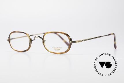 Oliver Peoples Fred Vintage Designer Brille Oval, sehr interessantes Modell: zeitlos in Farbe und Form, Passend für Herren und Damen