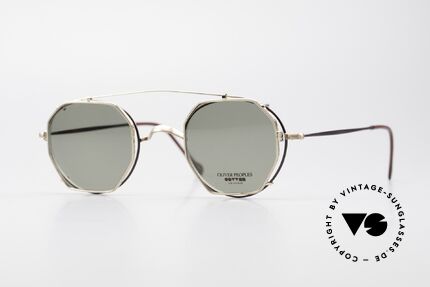 Oliver Peoples OP80BG 90er Vintage Brille Mit Clip On, vintage Oliver Peoples Sonnenbrille der frühen 90er, Passend für Herren und Damen