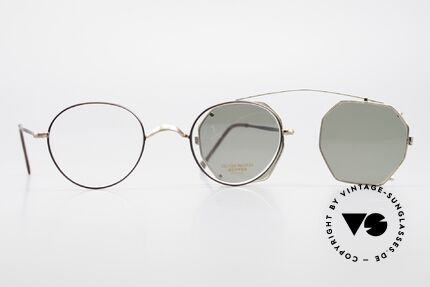 Oliver Peoples OP80BG 90er Vintage Brille Mit Clip On, Größe: small, Passend für Herren und Damen