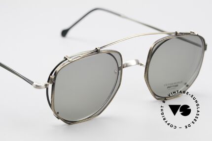 Oliver Peoples OP80BC Runde Brille Eckiger Clip On, die Größe passt und sieht cool aus = EINZELSTÜCK!, Passend für Herren und Damen