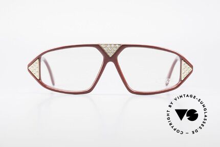 Cazal 199 80er Jahre Strass Brille Damen, brilliantes Design aus den 80ern (ca. 1988), Passend für Damen