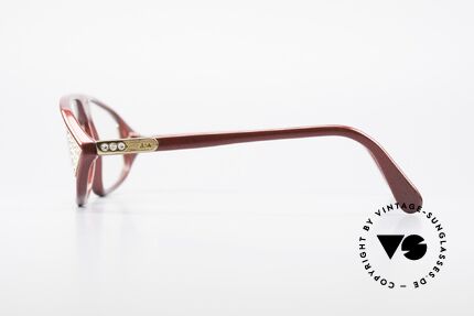 Cazal 199 80er Jahre Strass Brille Damen, die DEMO-Gläser sind beliebig austauschbar!, Passend für Damen