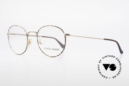 Giorgio Armani 231 80er Panto Brille No Retro, edle Lackierung in bronze und kastanien-braun, Passend für Herren und Damen