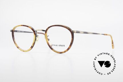 Giorgio Armani 101 Alte Panto Brille Herren 80er, alte 80er Pantobrille vom Modedesigner G. Armani, Passend für Herren