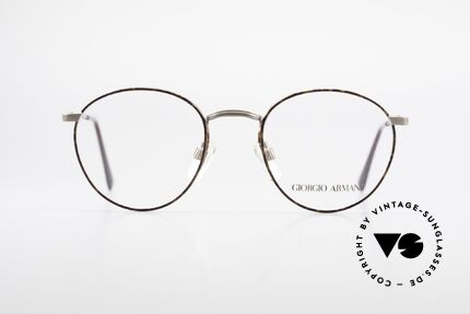 Giorgio Armani 166 No Retro Brille 80er Panto, zeitloses 80er Jahre Modell in Premium-Qualität, Passend für Herren