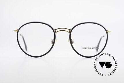 Giorgio Armani 152 Runde Vintage Brille Herren, mehr 'klassisch' geht nicht (bekannte Panto-Form), Passend für Herren