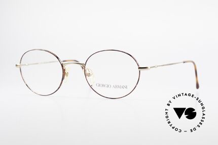 Giorgio Armani 252 Alte Vintage Brille Oval 90er, ovale vintage Brillenfassung vom GIORGIO ARMANI, Passend für Herren und Damen