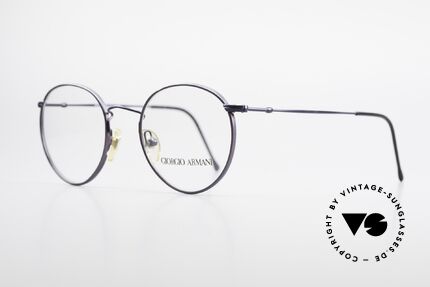 Giorgio Armani 253 Panto Vintage Brille Klassiker, tolle Lackierung in einer Art DUNKELBLAU-metallic, Passend für Herren