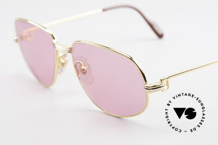 Cartier Romance LC - S Luxus Sonnenbrille Gucci Etui, 22kt vergoldete Fassung mit tollen neuen Gläsern in pink, Passend für Herren und Damen