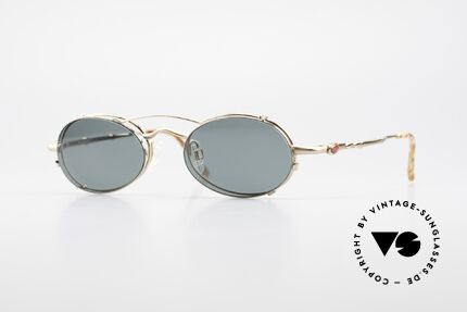 Bugatti 29710 Vintage Brille Mit Sonnen Clip, klassische BUGATTI Fassung von circa 1996, Passend für Herren