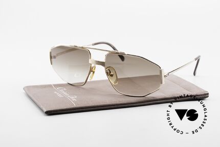 Christian Dior 2516 Vergoldete Sonnenbrille 80er, Sonnengläser in braun-Verlauf mit 100% UV Schutz, Passend für Herren
