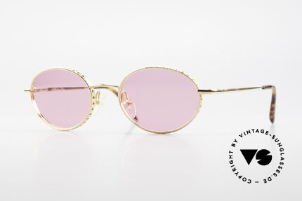 Christian Dior Edith Vintage Brille Oval Gold 90er, ovale vintage 90er Sonnenbrille von Christian Dior, Passend für Herren und Damen
