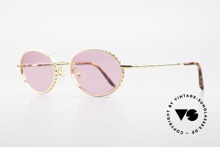 Christian Dior Edith Vintage Brille Oval Gold 90er, flexible Federscharniere für eine optimale Passform, Passend für Herren und Damen