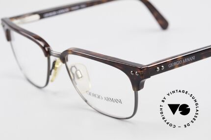Giorgio Armani 381 Vintage Brille Clubmaster Stil, großartige Kombination aus Eleganz & Top-Qualität, Passend für Herren