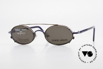 Giorgio Armani 250 Clip On Vintage Sonnenbrille, zeitlose Giorgio ARMANI vintage Designer-Sonnenbrille, Passend für Herren und Damen