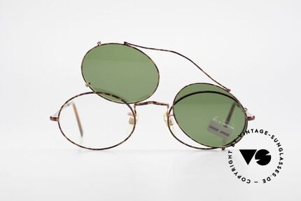Giorgio Armani 128 Vintage Clip On Sonnenbrille, Größe: medium, Passend für Herren und Damen