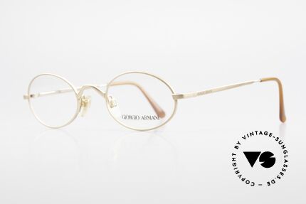 Giorgio Armani 122 Vintage Designerbrille Oval, zudem mit Feder-Scharnieren für eine optimale Passform, Passend für Herren und Damen