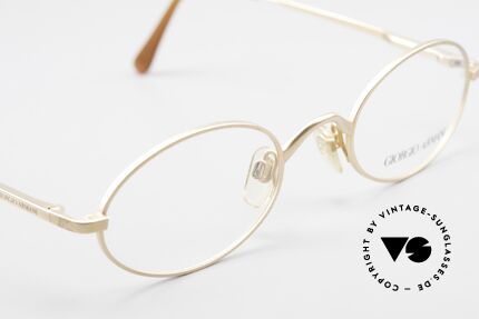 Giorgio Armani 122 Vintage Designerbrille Oval, keine aktuelle Retro-Kollektion, sondern echte 90er Brille, Passend für Herren und Damen