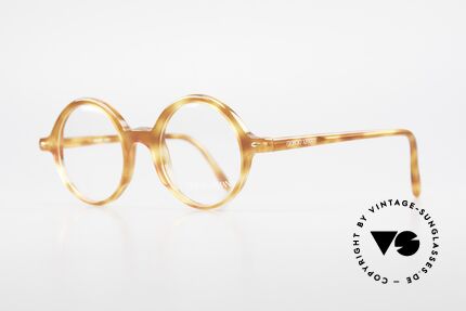 Giorgio Armani 319 Alte 80er Brille Rund Unisex, elegantes Farbmuster in einer Art "helles Schildpatt", Passend für Herren und Damen