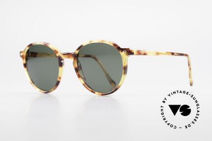 Giorgio Armani 325 Rare 90er Panto Sonnenbrille, sehr interessantes Farbmuster in einer Art Bernstein, Passend für Herren und Damen