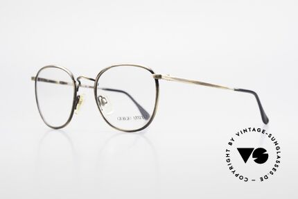Giorgio Armani 150 Klassische Herrenbrille 80er, außergewöhnliche Lackierung in "antik gold"/messing, Passend für Herren