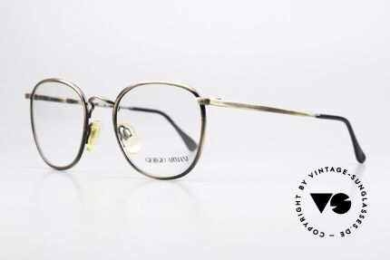Giorgio Armani 150 Klassische Herrenbrille 80er, außergewöhnliche Lackierung in "antik gold"/messing, Passend für Herren