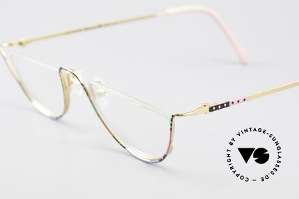 Casanova FC11 Farbenfrohe Vintage Lesebrille, 24kt vergoldet und zudem sehr farbenfroh lackiert, Passend für Damen
