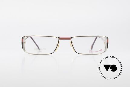 Casanova NM3 24kt Gold Plated Lesebrille, schwarz/rot/pinkes Rahmenmuster auf Front & Bügeln, Passend für Damen