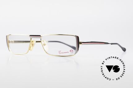 Casanova NM3 Eckige Lesebrille 80er Vintage, vergoldete Metall-Fassung (damals selbstverständlich), Passend für Herren und Damen
